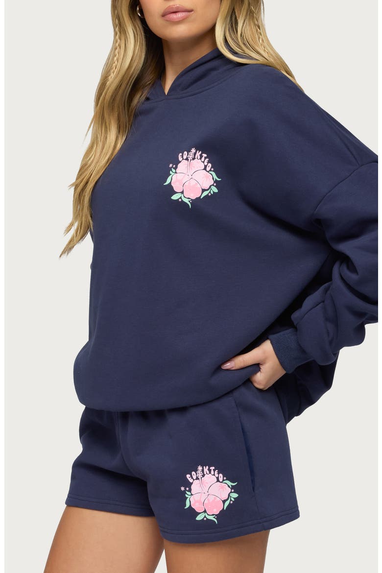 Beach Bloom Hoodie, Alternate, color, NAVY