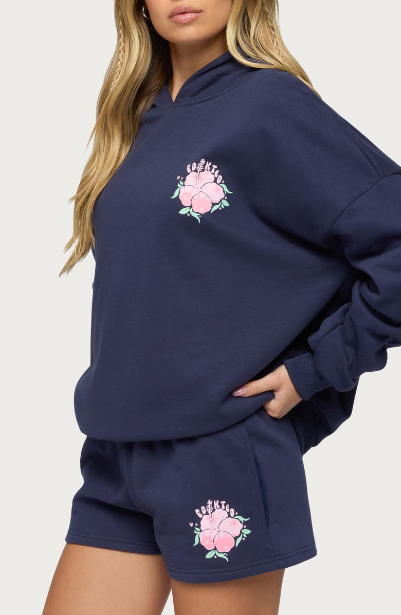 EDIKTED Beach Bloom Hoodie, Alternate, color, 