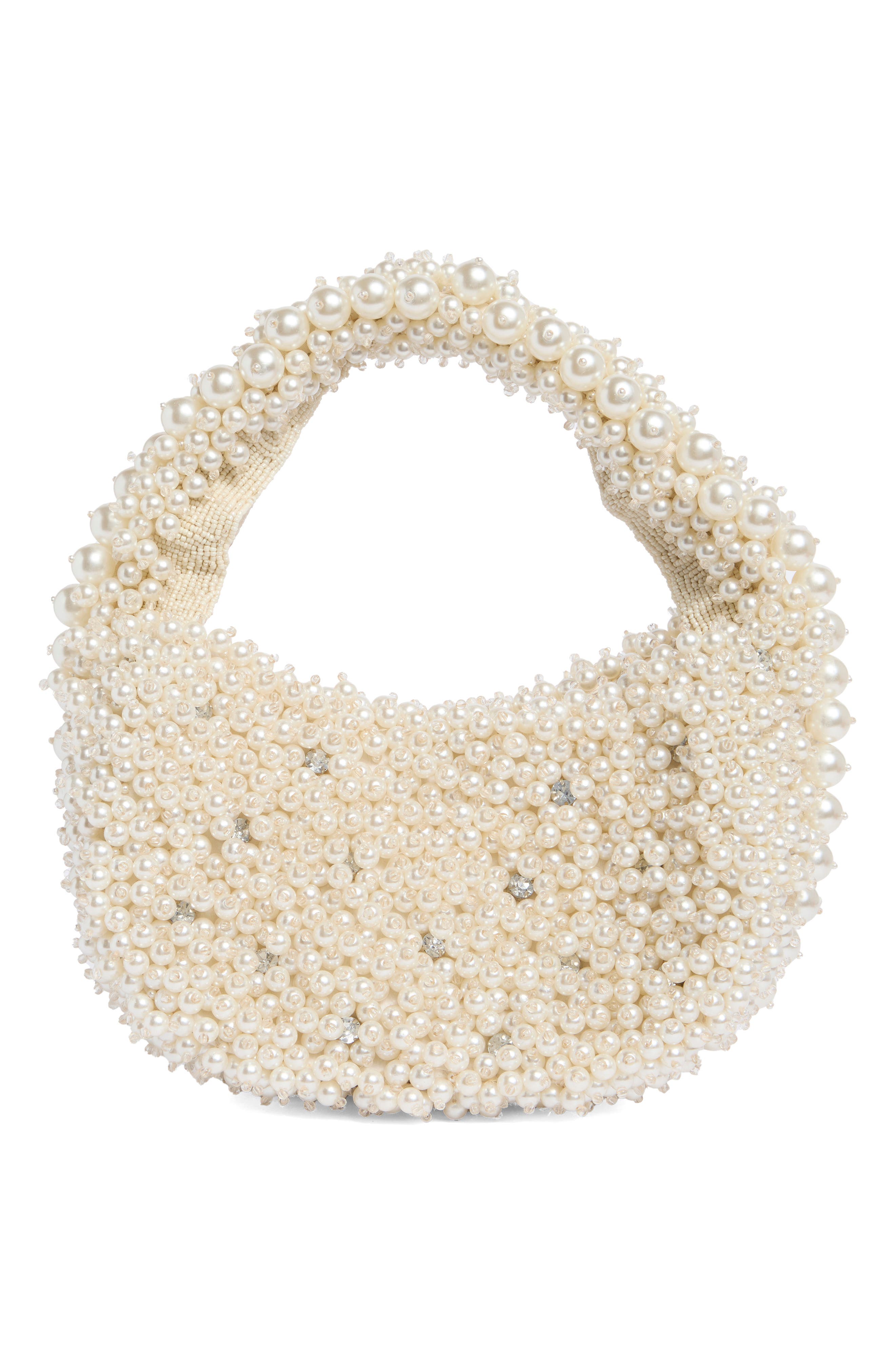 Beaded Kensington Hobo, Alternate, color, CREAM