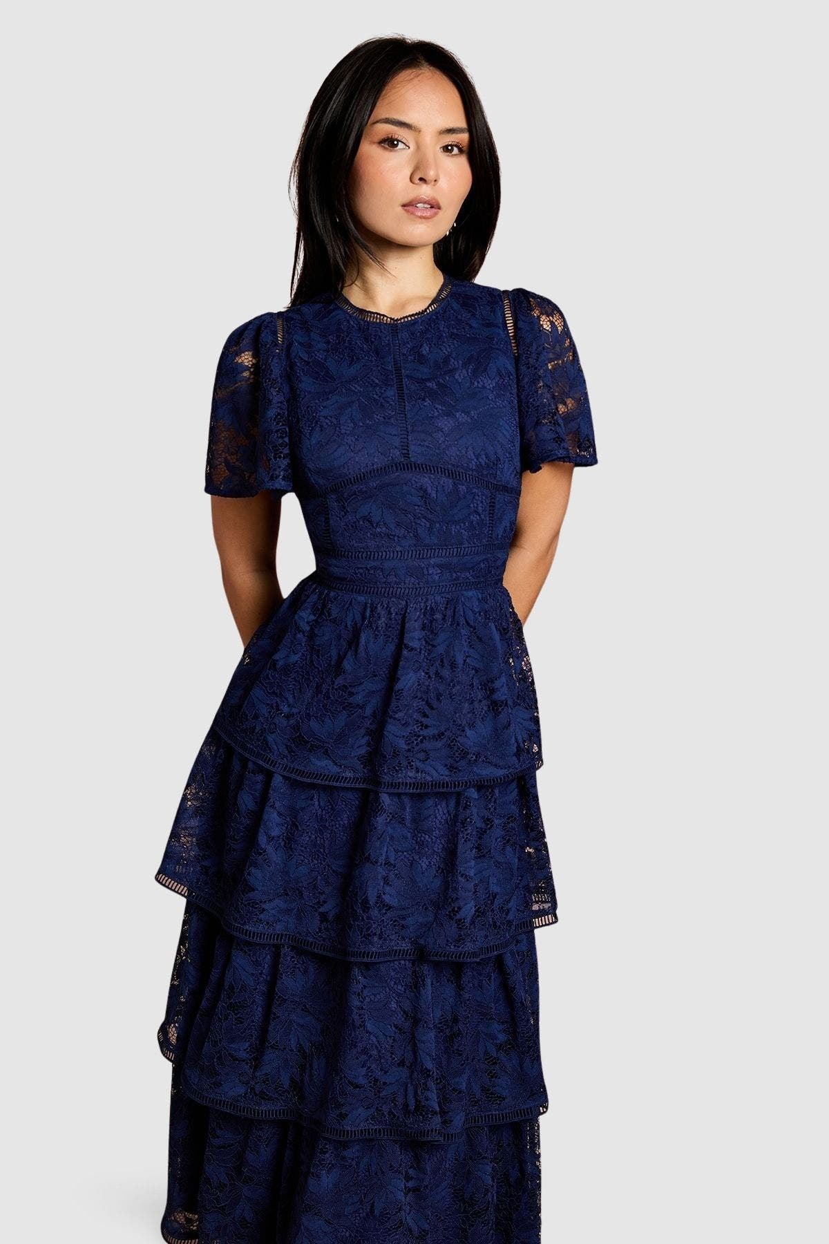 Petite Tiered Lace Dress - image 2