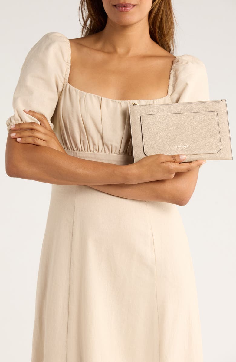 Kate Spade New York ava leather wristlet, Alternate, color,