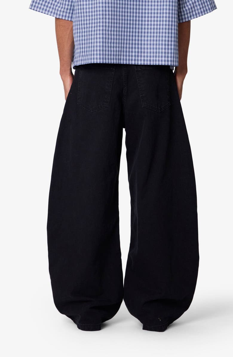 mnml Barrel Leg Barrel Jeans, Alternate, color, Washed Black