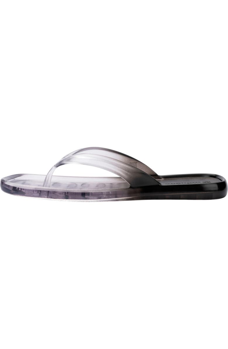 Melissa Ombré Flip Flop, Alternate, color, Clear/ Black