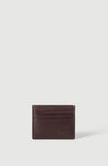 Brunello Cucinelli Brushed leather card holder