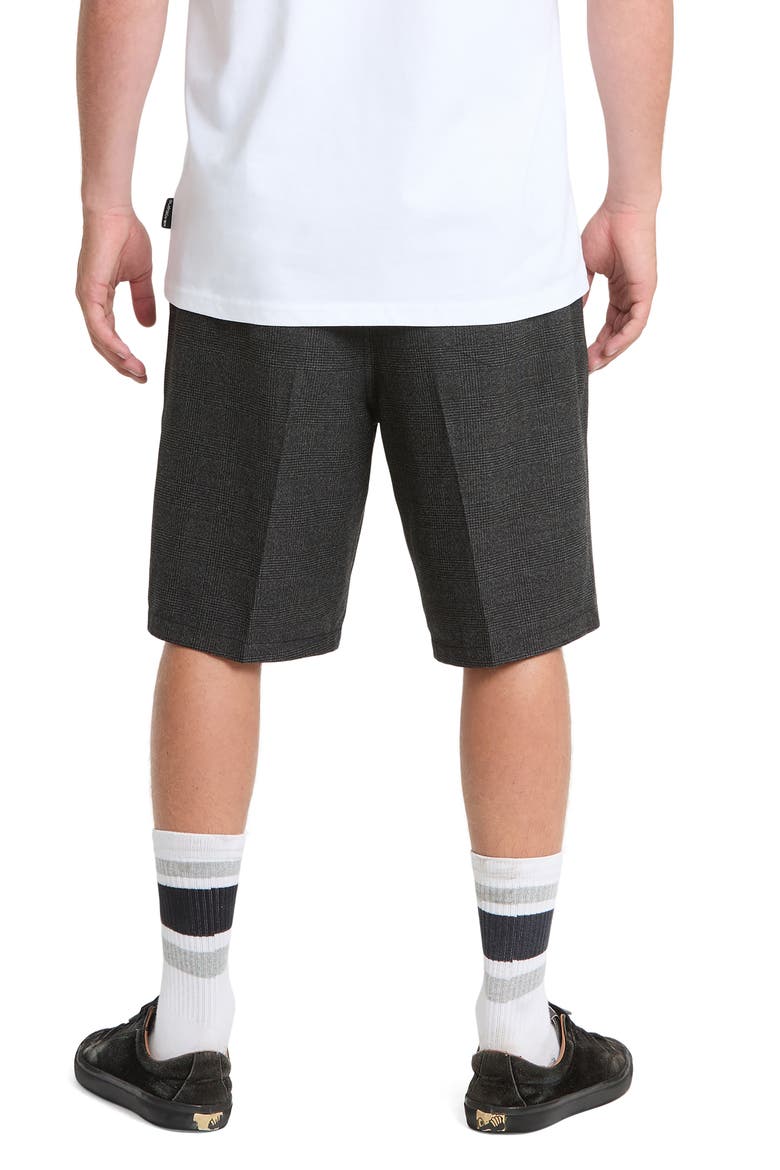 Gilroy Glen Check Pleated Shorts, Alternate, color, IRON GATE