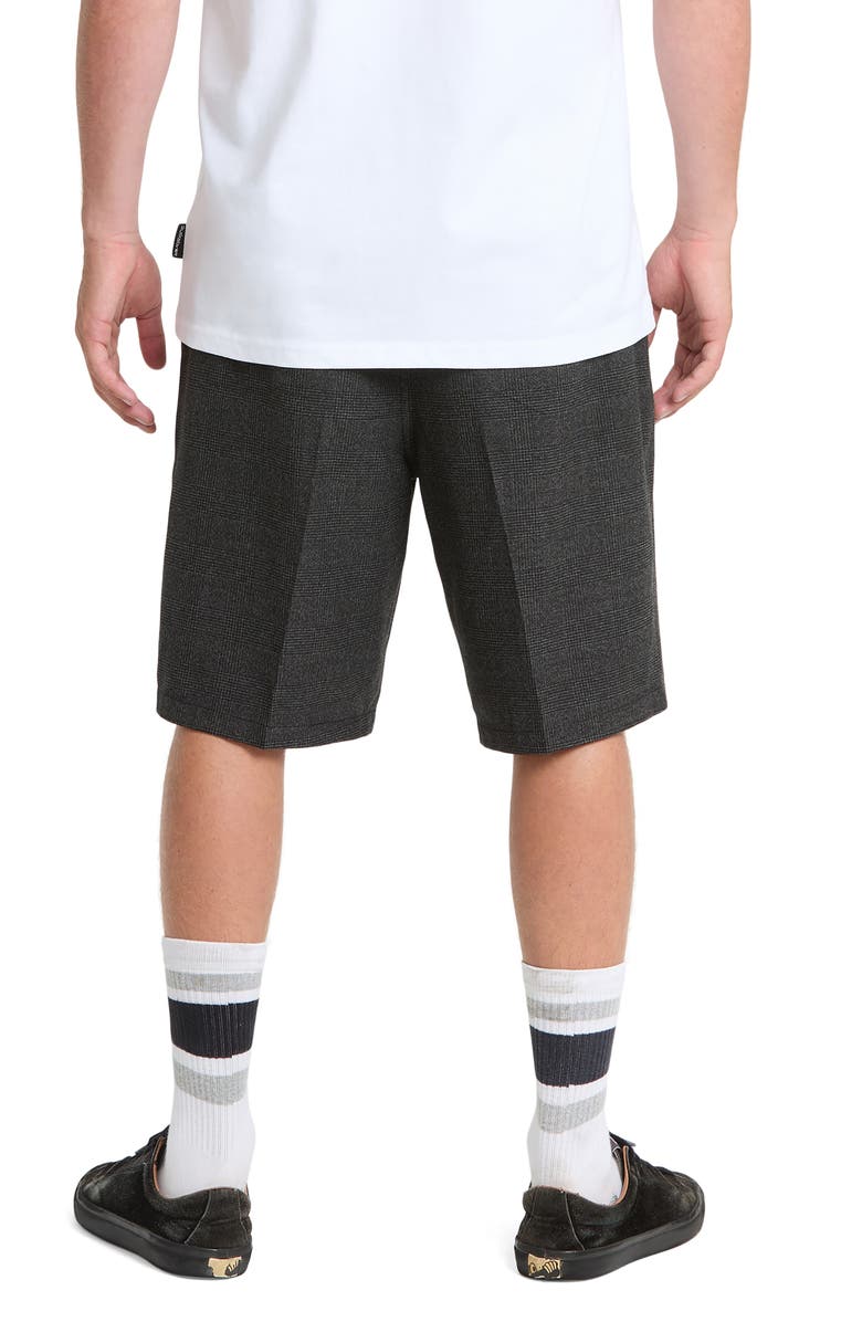 Quiksilver Gilroy Glen Check Pleated Shorts, Alternate, color, Iron Gate