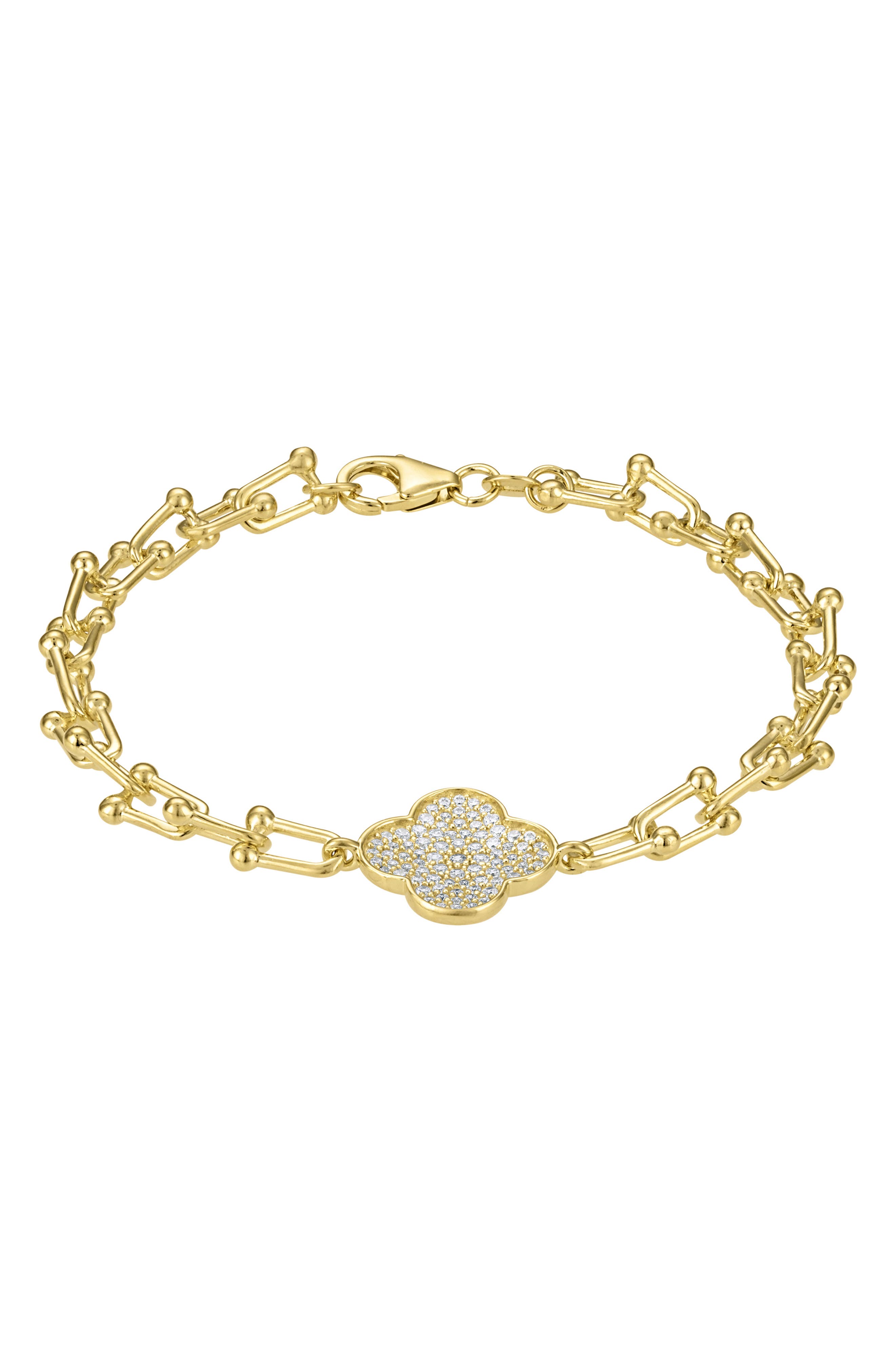 FZN CZ Pavé Clover Bracelet
