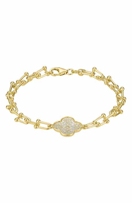 FZN CZ Pavé Clover Bracelet