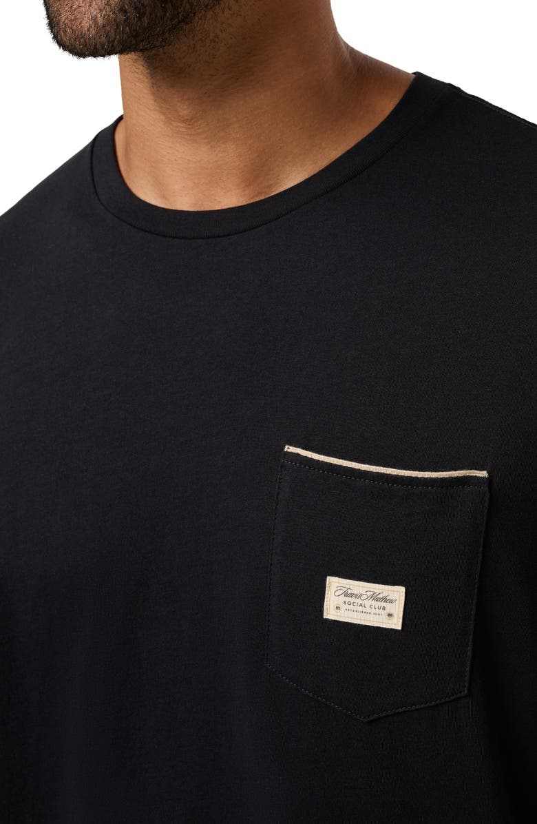 TravisMathew Social Club Pocket T-Shirt, Alternate, color, Black