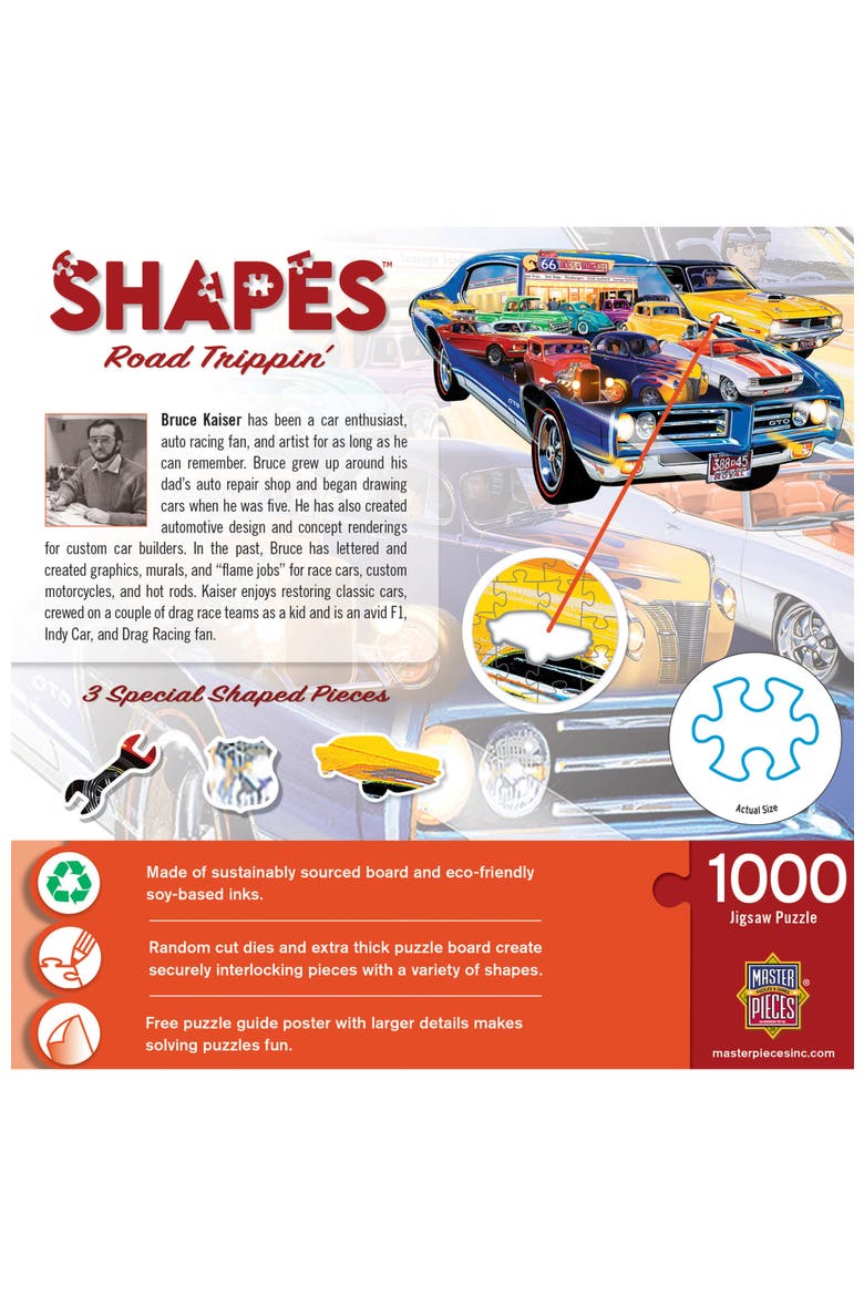 Road Trippin 1000 Piece Shaped Puzzle, Alternate, color, Multicolor