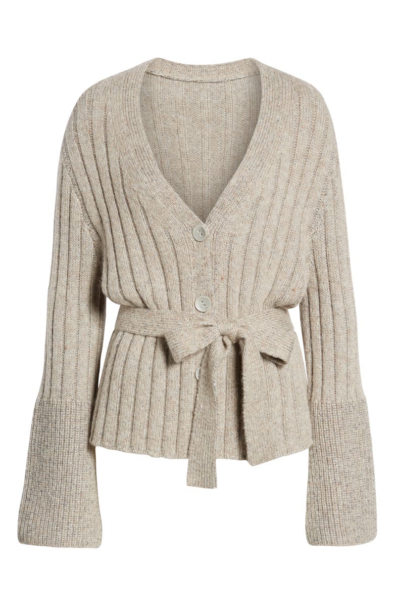 Leith Cozy Ribbed Tie Cardigan, Alternate, color,