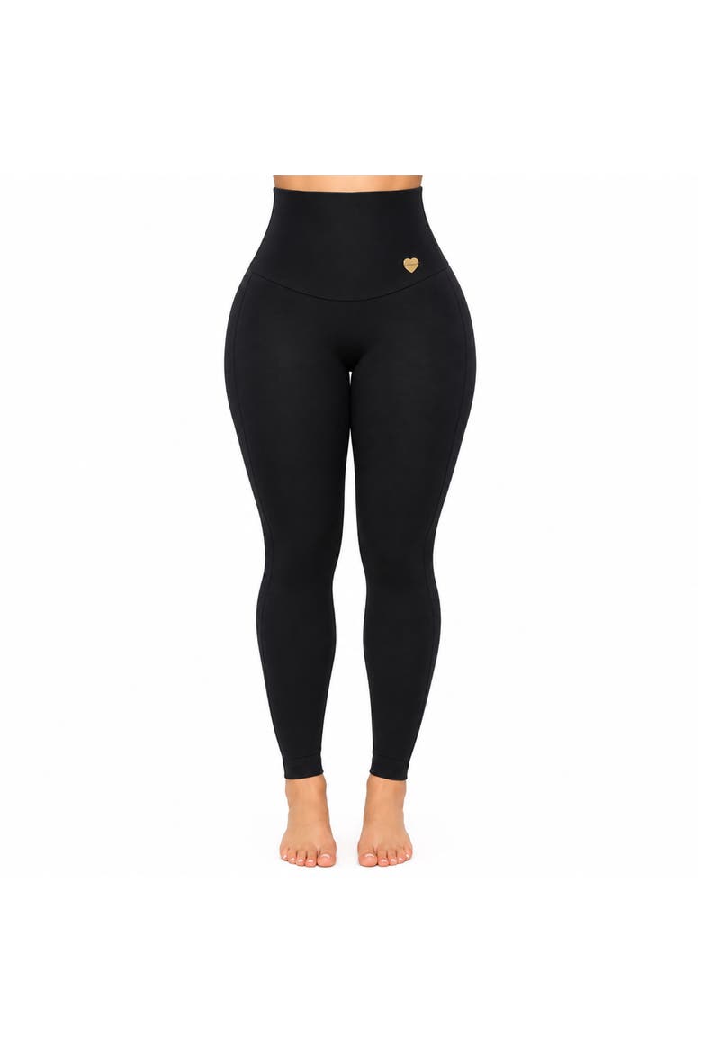 X Yahaira Triple Tummy Layer  Activewear Shaper Leggings, Main, color, Black