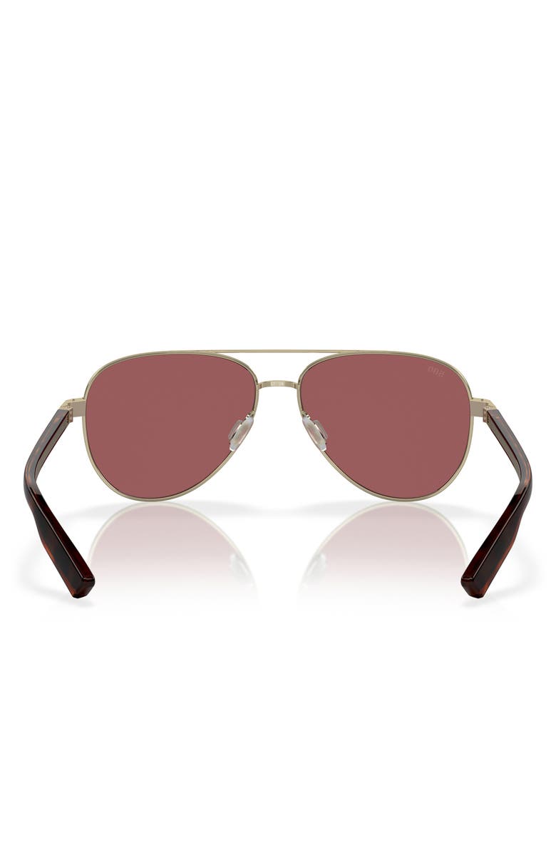Costa Del Mar 57mm Aviator Sunglasses, Alternate, color, Gold Mirror