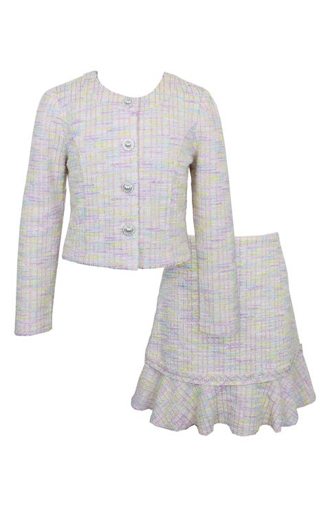 Kid's Bouclé Jacket & Skirt Set (Big Kid)