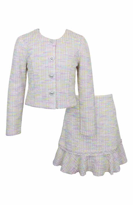 Zunie Kid's Bouclé Jacket & Skirt Set