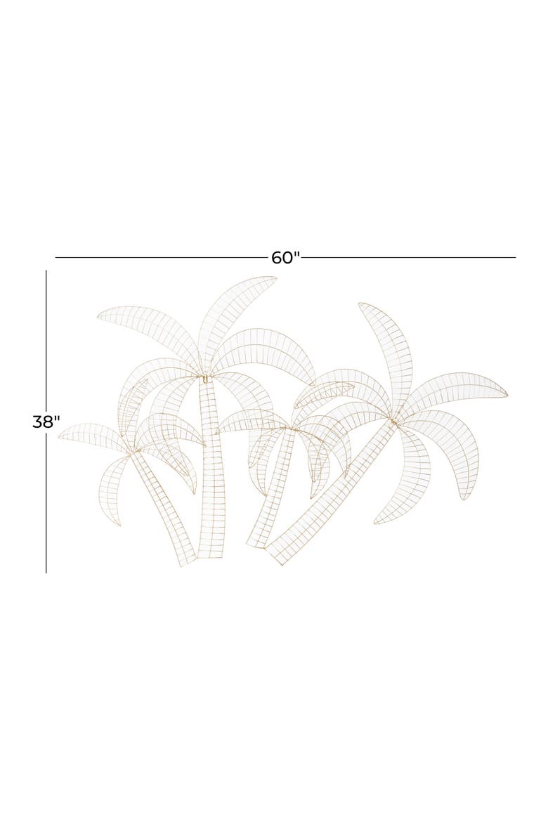 Goldtone Metal Glam Wall Decor, Alternate, color, GOLD