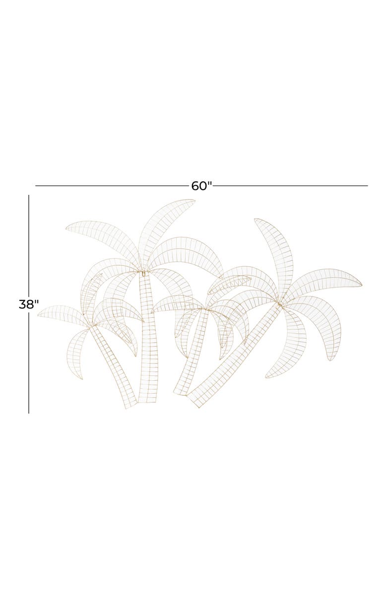 WILLOW ROW Goldtone Metal Glam Wall Decor, Alternate, color, Gold