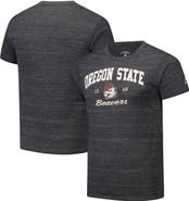 LEAGUE COLLEGIATE WEAR Men's League Collegiate Wear Charcoal Oregon State Beavers Arch Script Victory Falls Tri-Blend T-Shirt