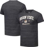LEAGUE COLLEGIATE WEAR Men's League Collegiate Wear Charcoal Oregon State Beavers Arch Script Victory Falls Tri-Blend T-Shirt