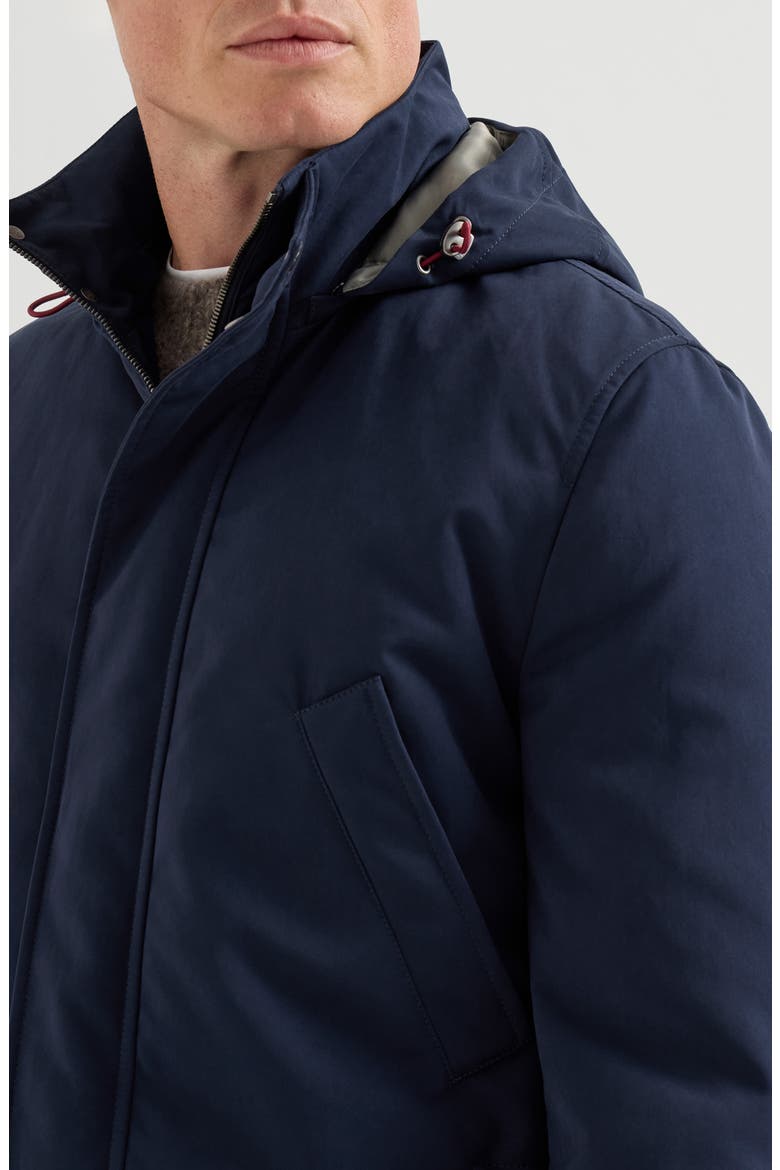 Water-resistant microfiber parka with Thermore® padding and detachable hood, Alternate, color, Navy Blue