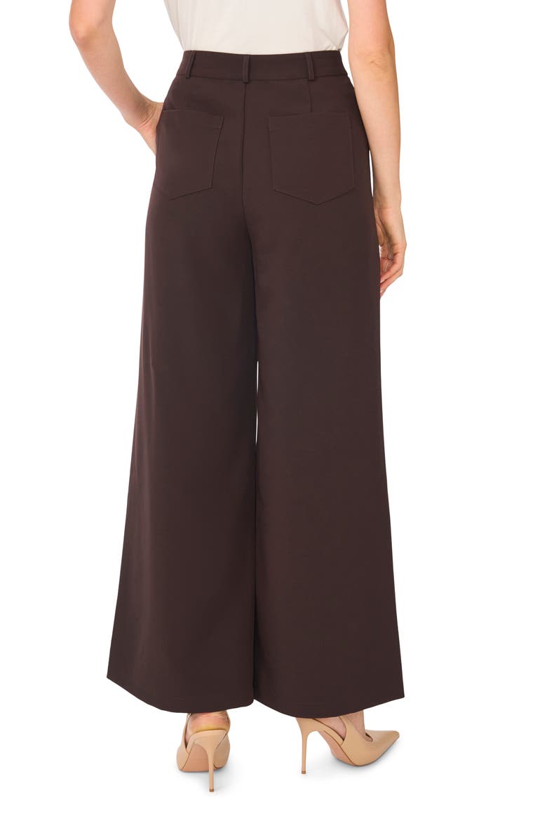 Pleated Wide Leg Trousers, Alternate, color, CHOCOLATE PLUM