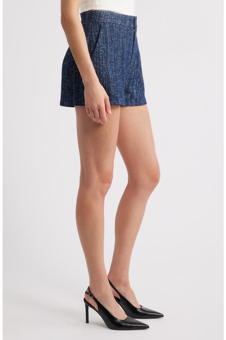 The Tweed Cotton Shorts, Alternate, color, INDIGO