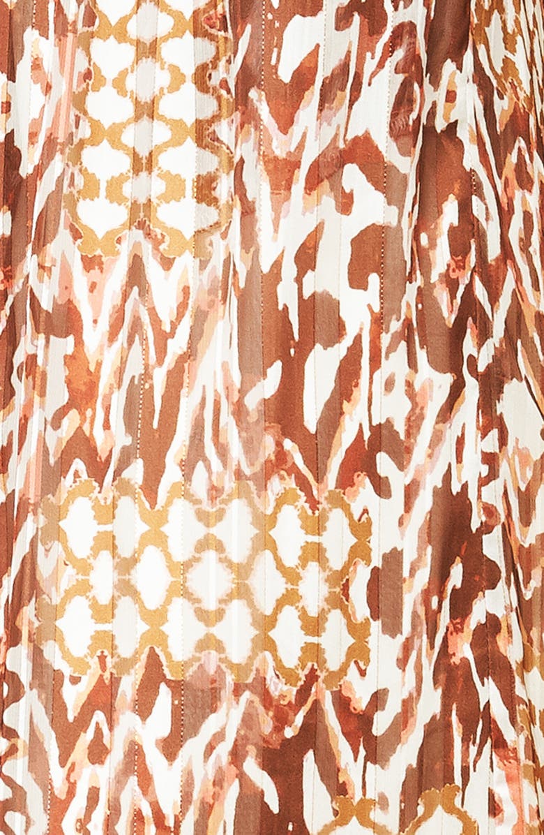 FLYING TOMATO Strapless Wide Leg Jumpsuit, Alternate, color, Brown/ Off White