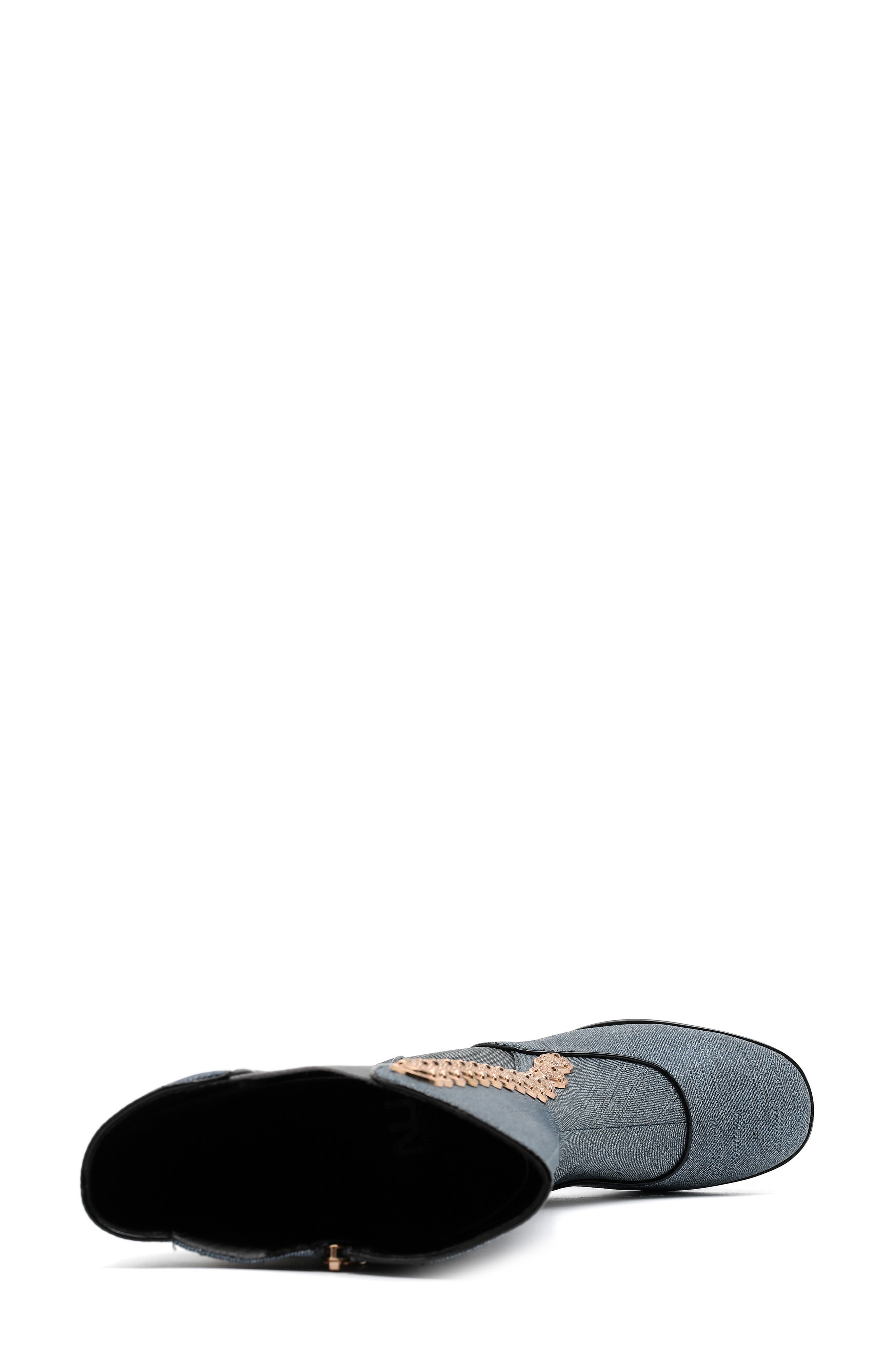 Wisdom Faux Leather Boot, Alternate, color, BLUE DENIM