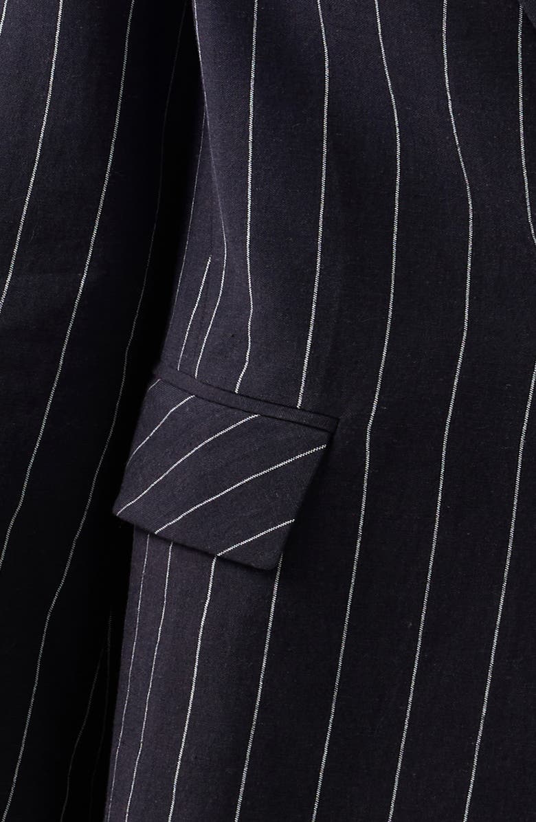 Belle & Bloom Love & Mercy Oversize Pinstripe Blazer, Alternate, color, Navy