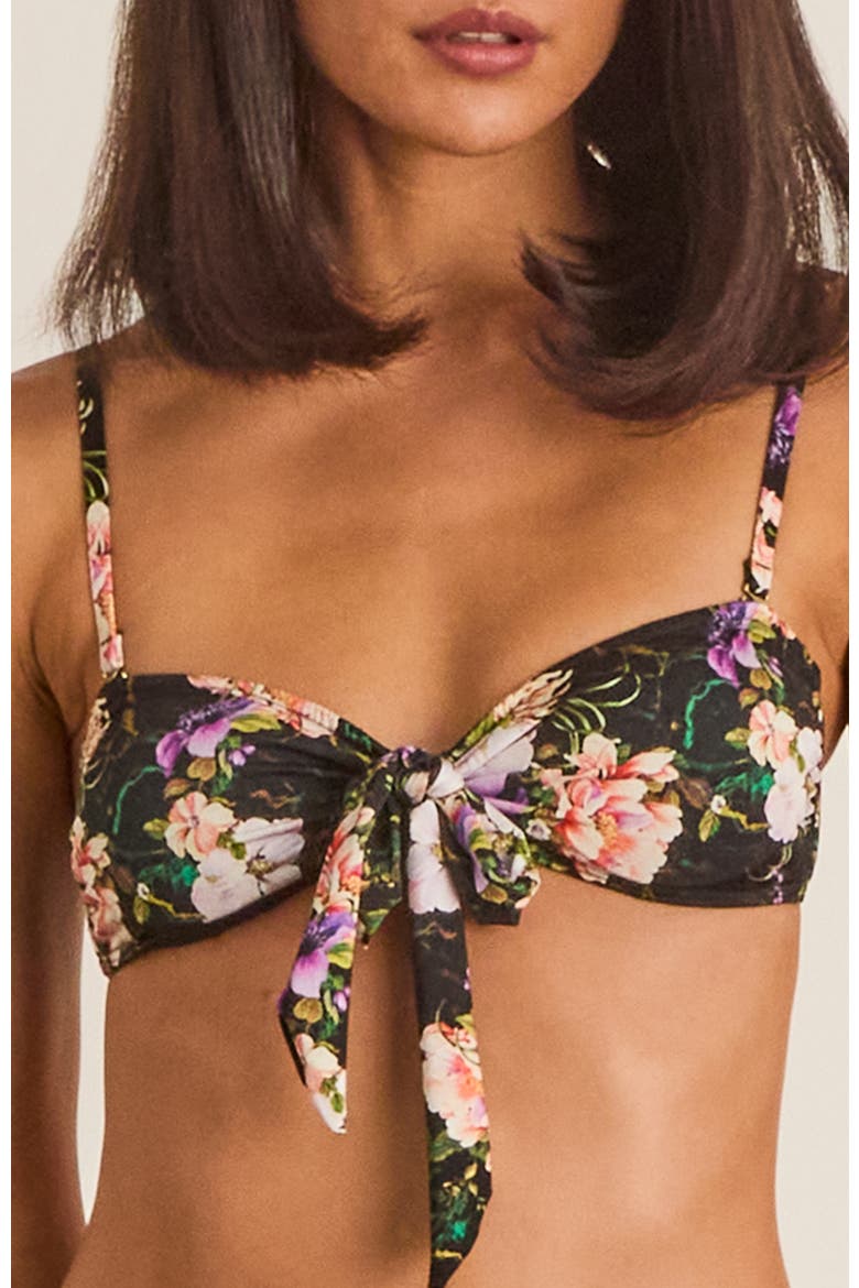 Dipped Front Briella Bandeau, Alternate, color, Black