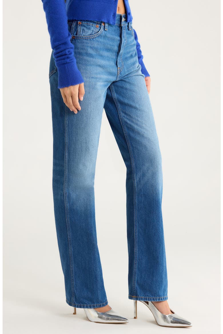 '90s High Waist Loose Straight Leg Jeans, Alternate, color, VIPERBLUE