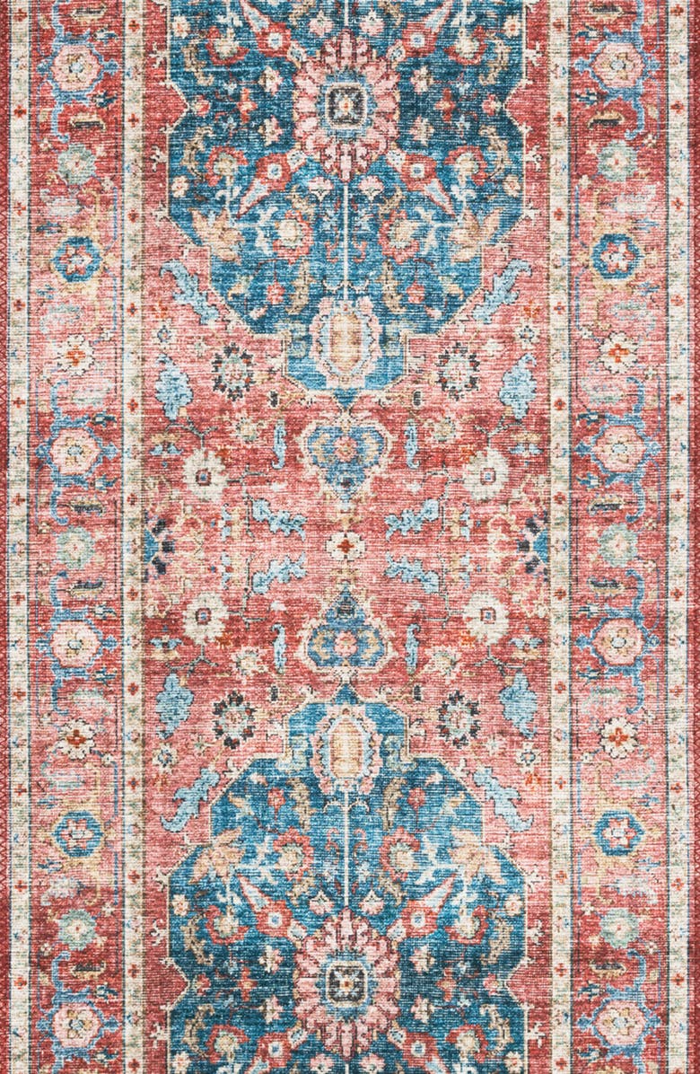 LOLOI II Skye Collection Rug - Brick/Ocean - 7'-6" x 9'-6", Alternate, color, Brick / Ocean