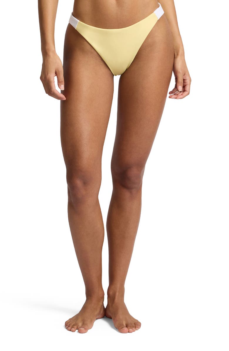 Onia Lucie Bikini Bottom, Alternate, color, Limoncello/White