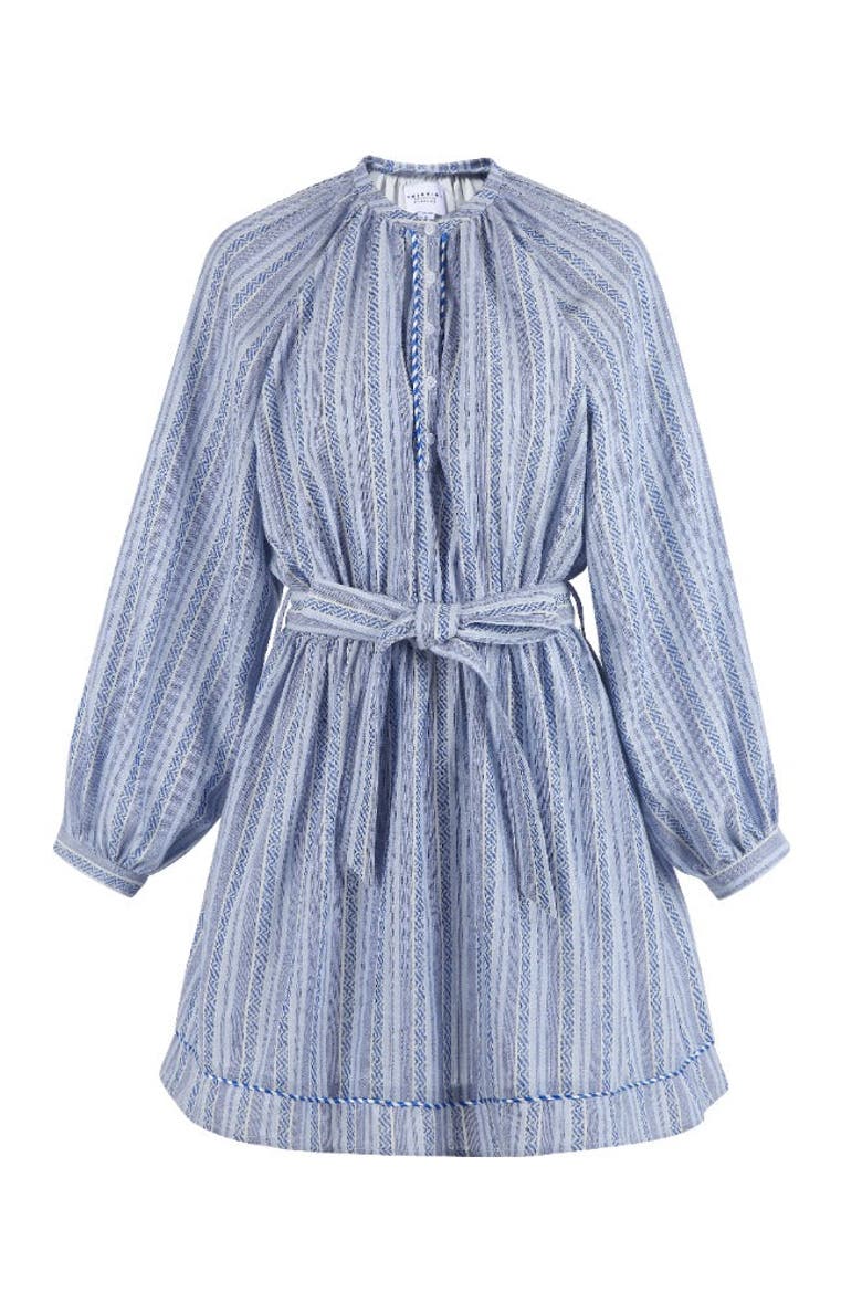 The Taryn Dress, Main, color, Blue Tribal Stripe