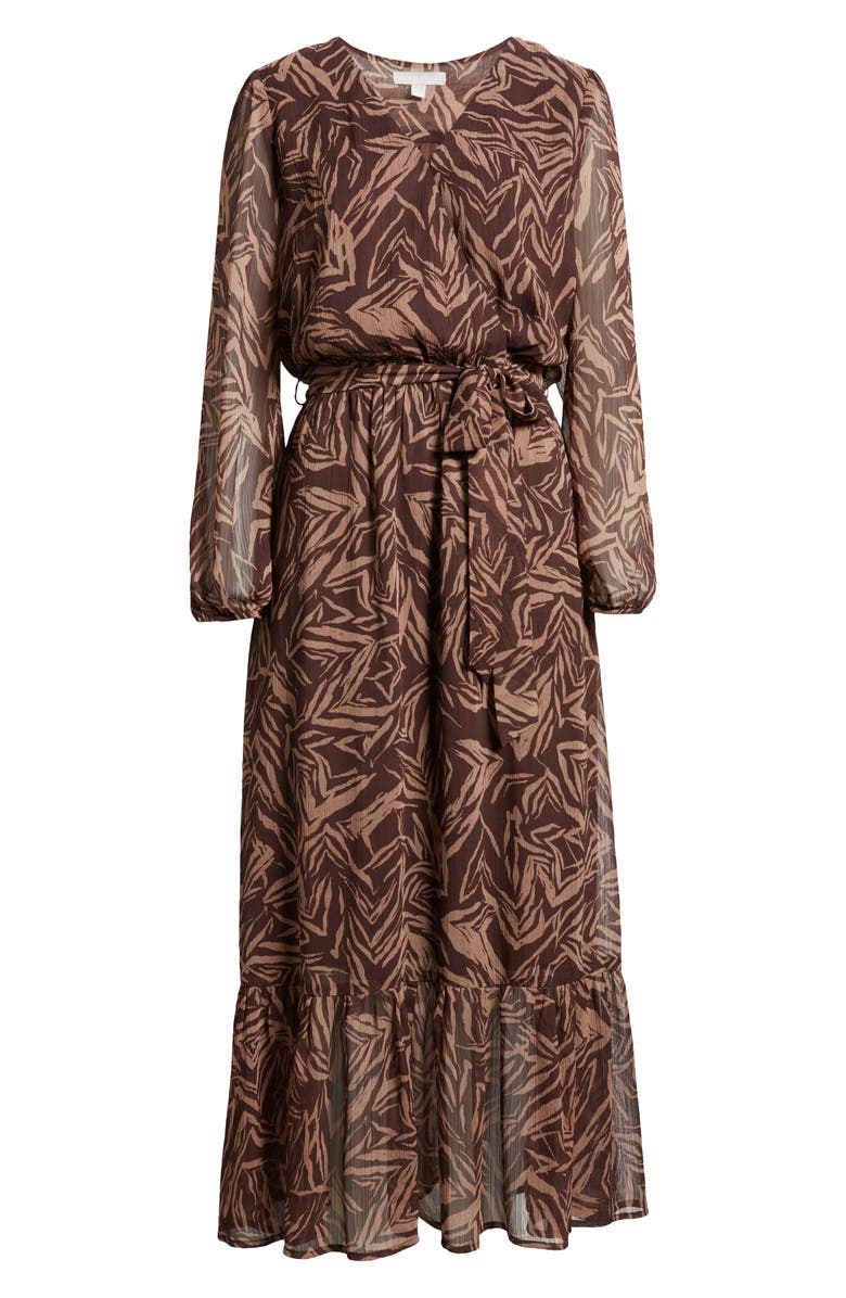 Chelsea28 Long Sleeve Faux Wrap Dress, Alternate, color, 