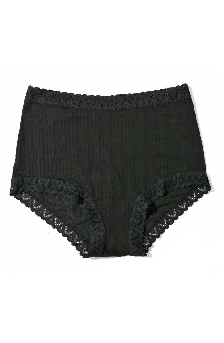 Hanky Panky MellowLuxe<sup>™</sup> High Waist Boyshorts, Alternate, color, Black