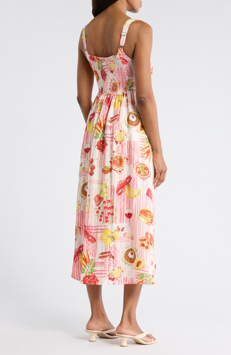 Blu Pepper Button-Up Sundress, Alternate, color, Ivory Multi