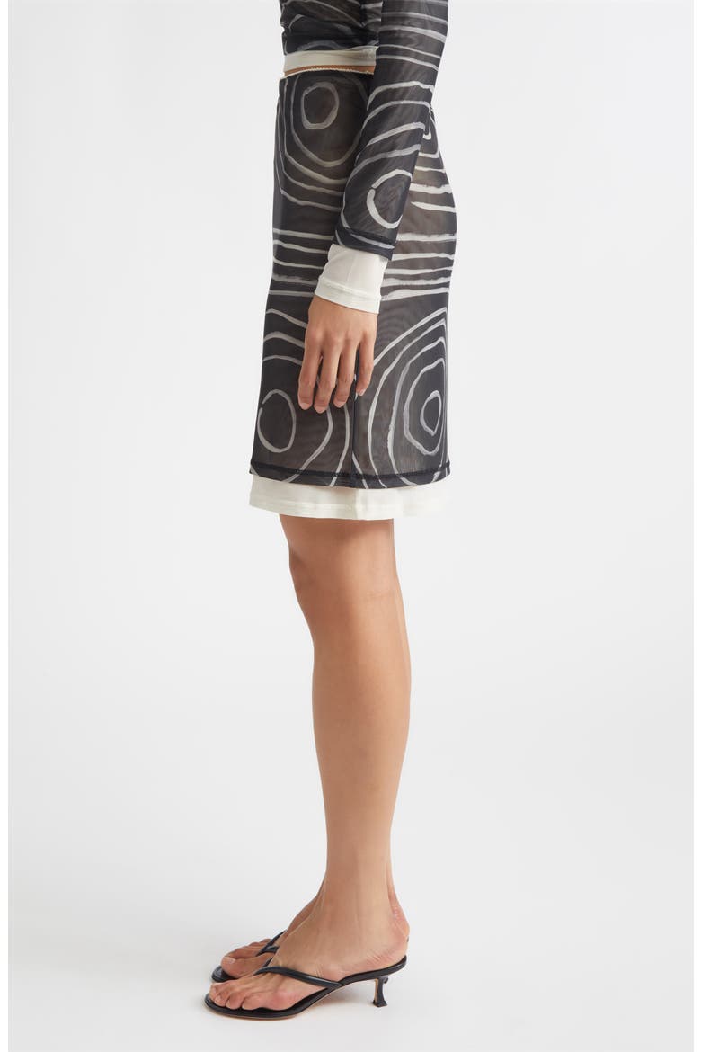 Duet Double Layer Micromesh Skirt, Alternate, color, GESTURE