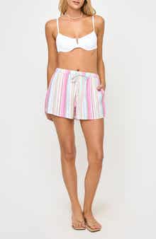 LSPACE Skipper Cotton Cover-Up Shorts