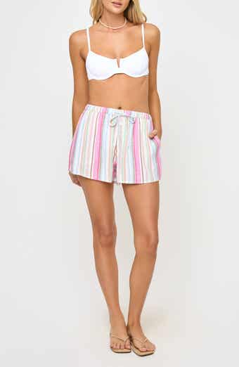 LSPACE Skipper Cotton Cover-Up Shorts