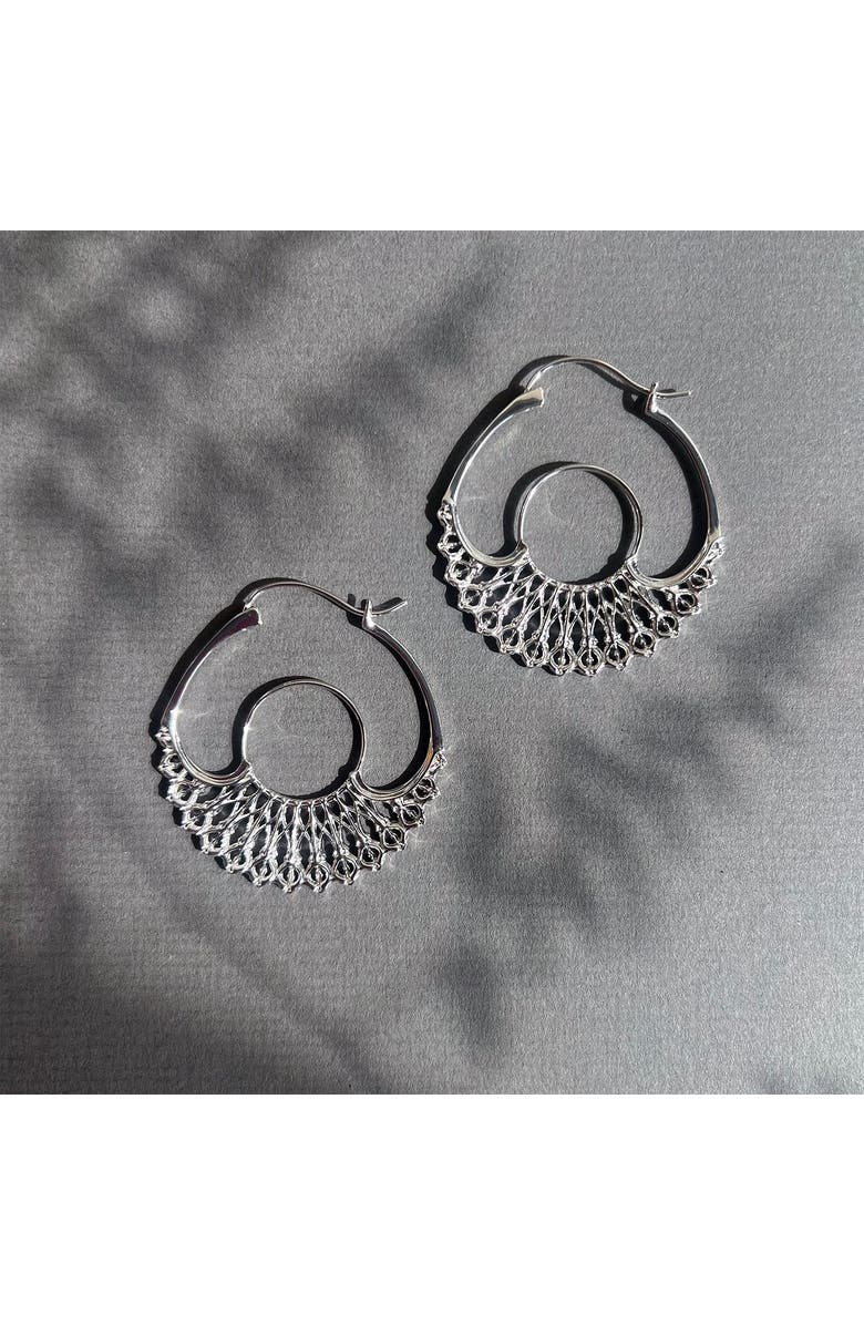 Astor & Orion Iris Hoops, Alternate, color, Silver