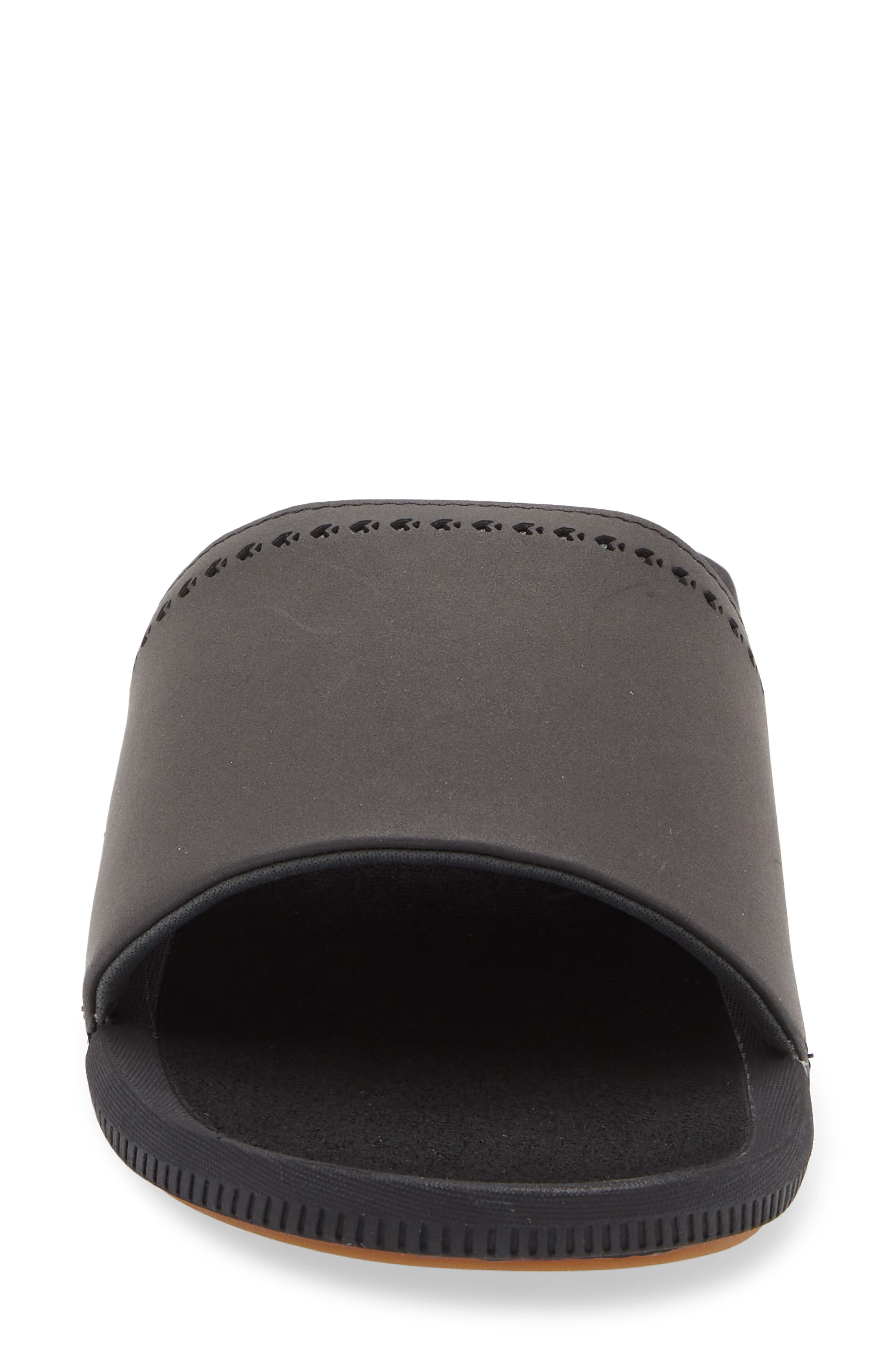 OluKai Ulele Water Resistant Slide Sandal, Alternate, color, Black / Black
