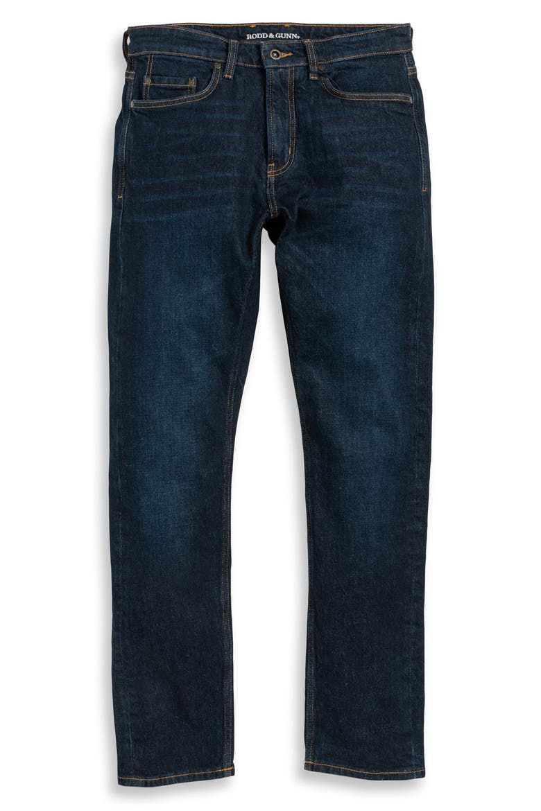 Sutton Stretch Straight Leg Jeans, Alternate, color, DARK BLUE