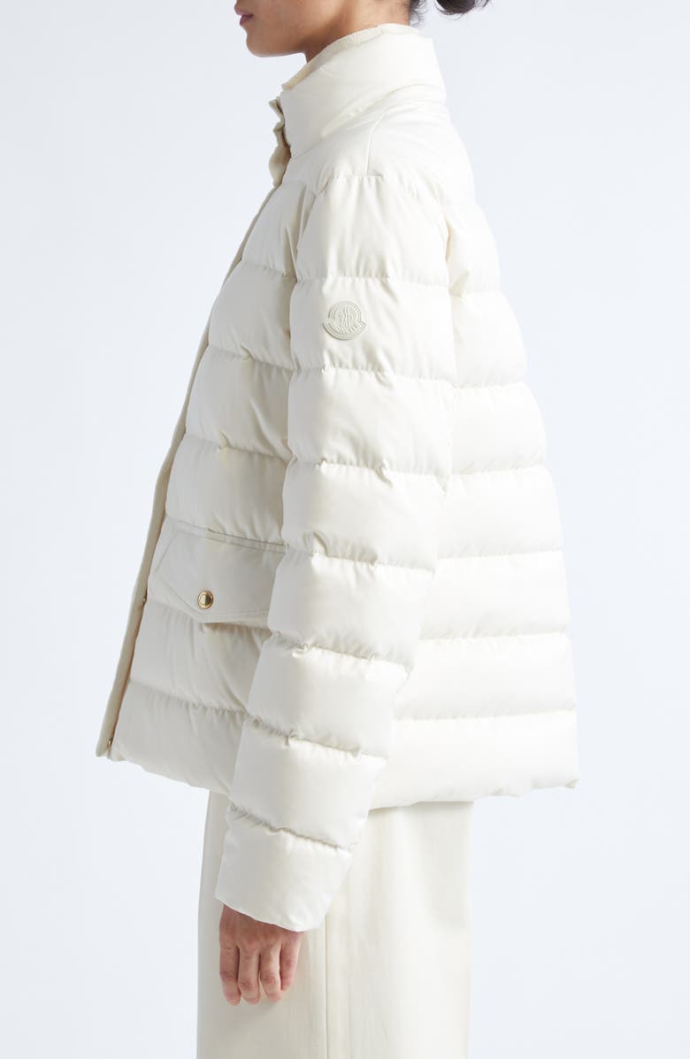 Moncler Bessettes Down Jacket, Alternate, color, Pale Ivory