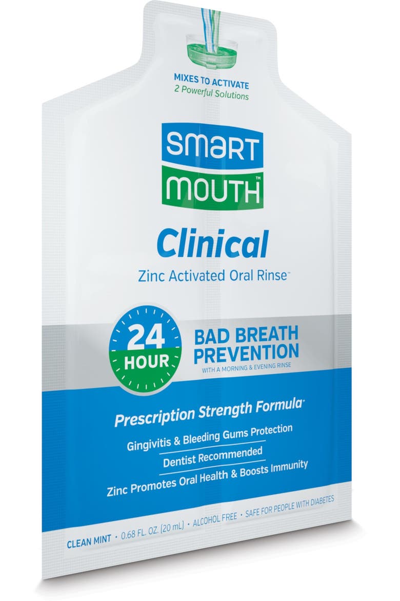 Clinical Zinc Activated Portable Single Pack Mouthwash 50 Count, Alternate, color, Clean Mint