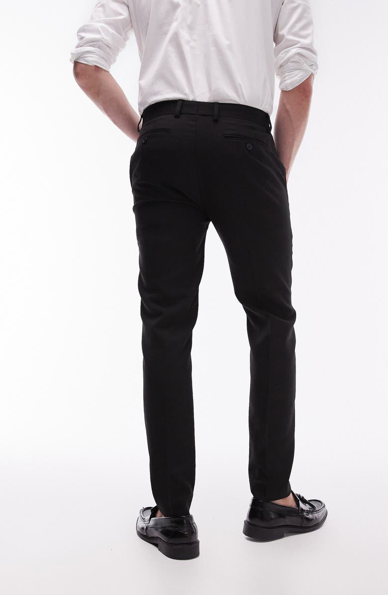 Topman Skinny Fit Textured Dress Pants, Alternate, color,