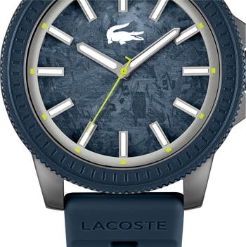 Lacoste Highkey Silicone Strap Watch, 43mm | Nordstrom