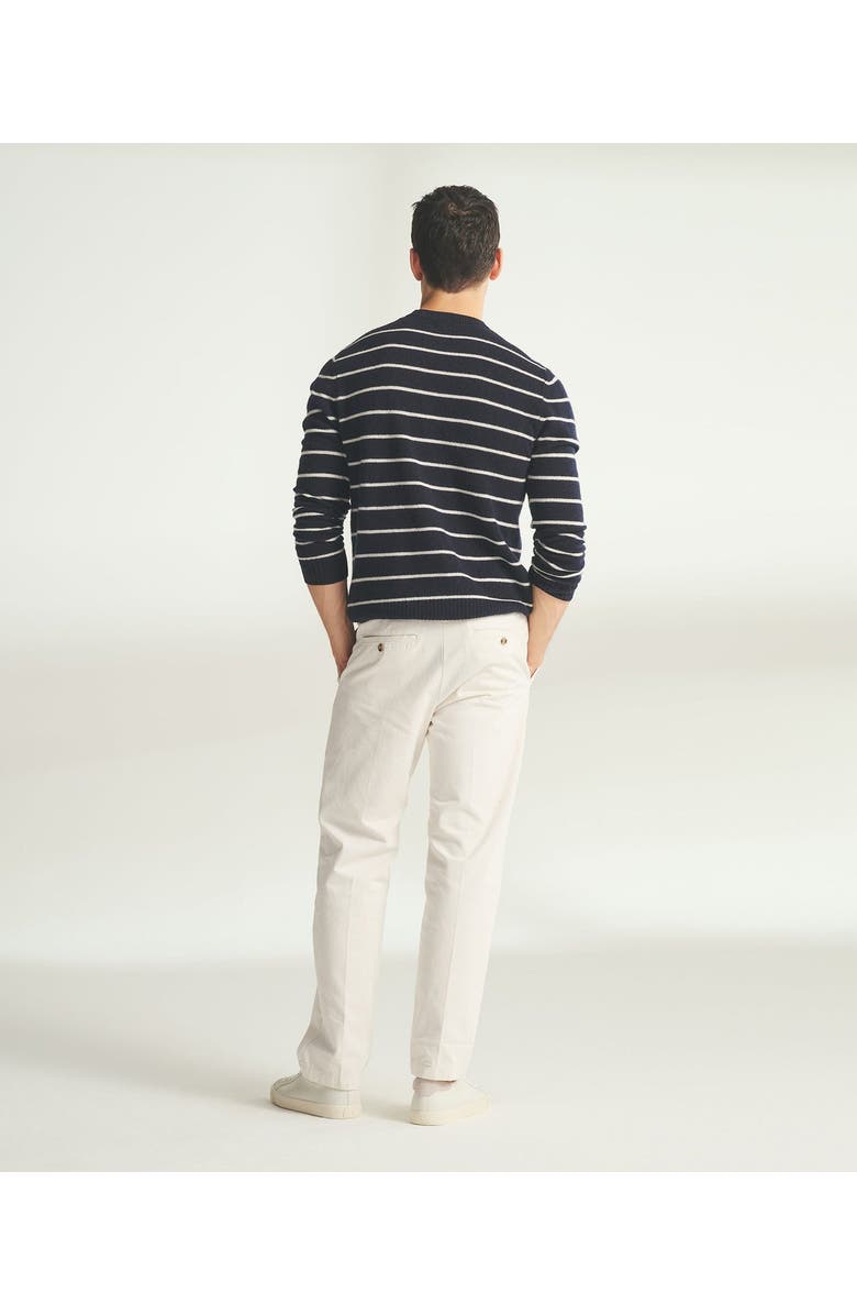 NAADAM Lightweight Cashmere Striped Crewneck, Alternate, color, Navy Combo