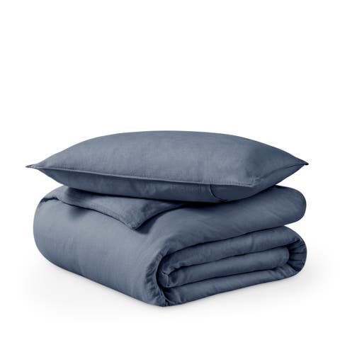 100% European Linen Duvet Cover and Sham Set