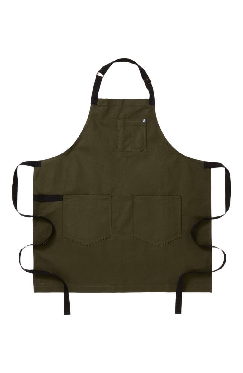 Hedley & Bennett The Big Apron - Olive Green with Black Straps, Main, color, Olive